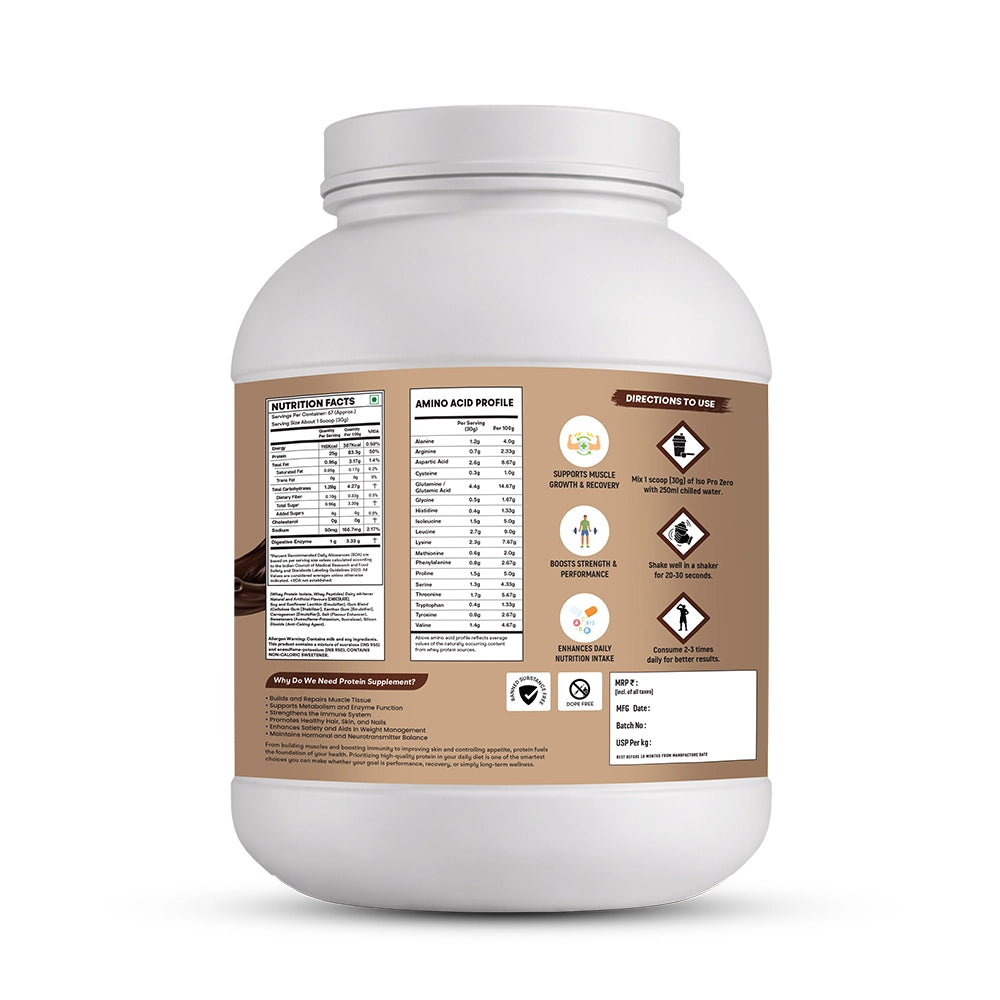 Muscled-IN Nutrition ISO-PRO ZERO Whey Protein Isolate