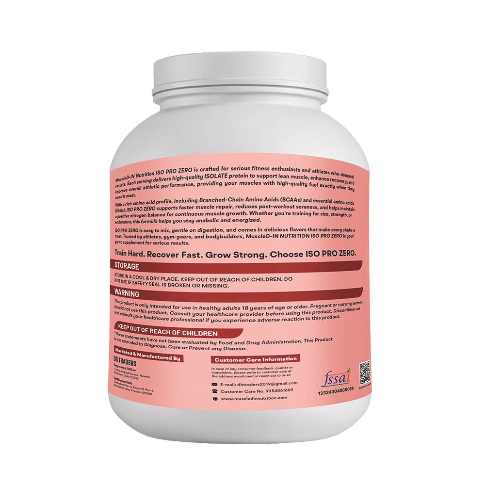 Muscled-IN Nutrition ISO-PRO ZERO Whey Isolate Protein 5lbs