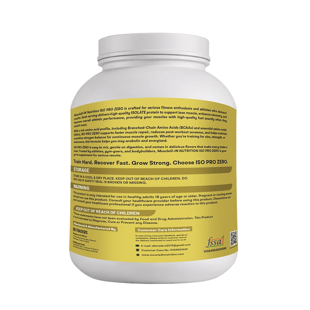 Muscled-IN Nutrition ISO-PRO ZERO Whey Isolate Protein 5lbs