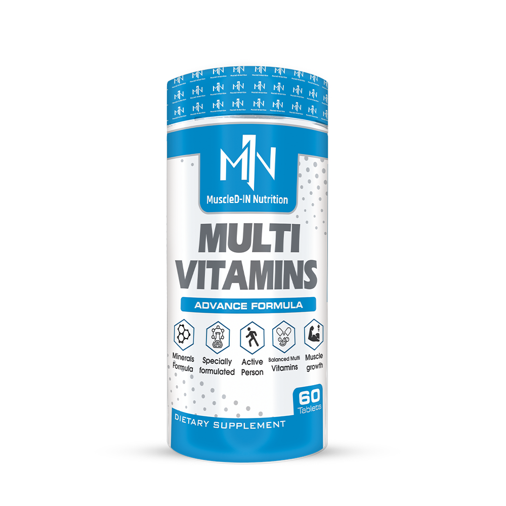 MuscleD-IN Nutrition Multi Vitamins Advance Formula, 60 tablets for active persons, muscle growth & minerals support