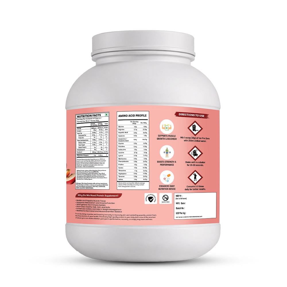 Muscled-IN Nutrition ISO-PRO ZERO Whey Protein Isolate