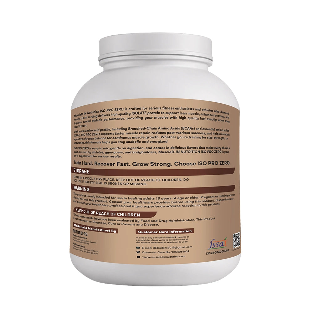 Muscled-IN Nutrition ISO-PRO ZERO Whey Isolate Protein 5lbs