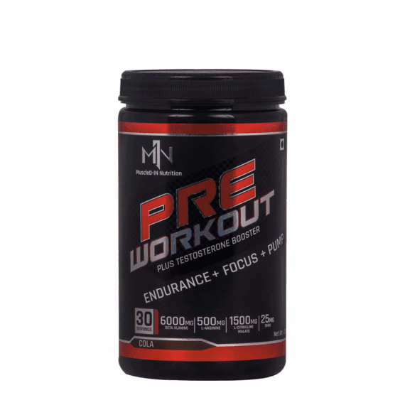MuscleD-IN Pre-Workout with Testosterone Booster | Cola Flavor | Strength, Pump & Focus Supplement