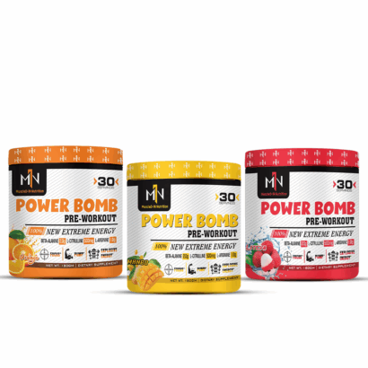 MuscleD-IN Power Bomb Pre-Workout | Explosive Energy, Focus & Pump | 30 Servings