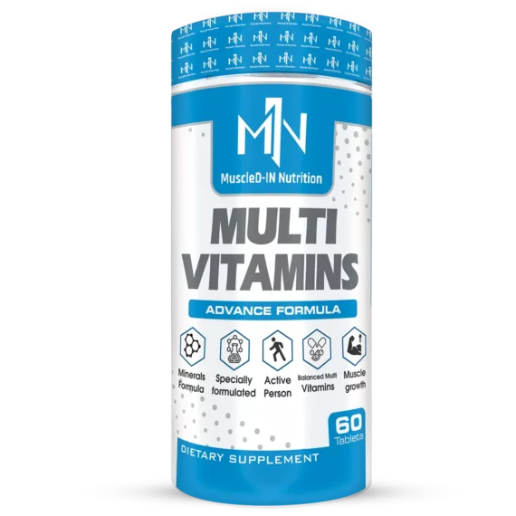MuscleD-IN Multivitamin Advance Formula | 60 Tablets for Energy, Immunity & Muscle Growth
