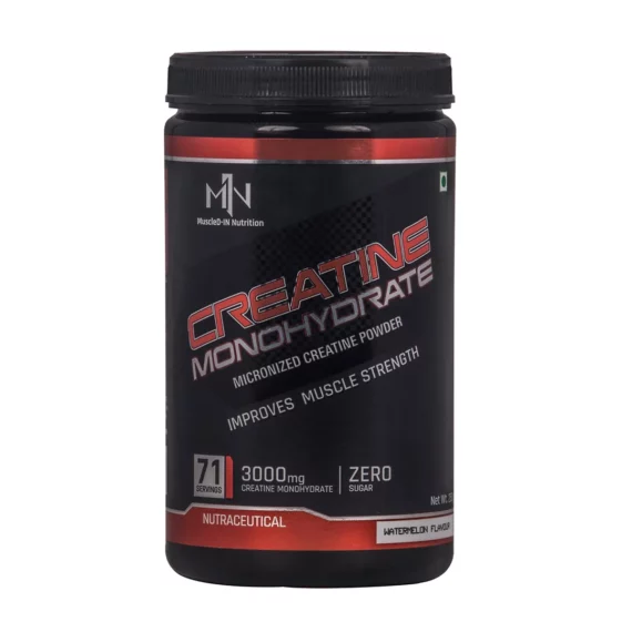 MuscleD-IN Nutrition Creatine Monohydrate 250g | Watermelon Flavoured | 3000mg Micronized Creatine for Strength, Power & Recovery